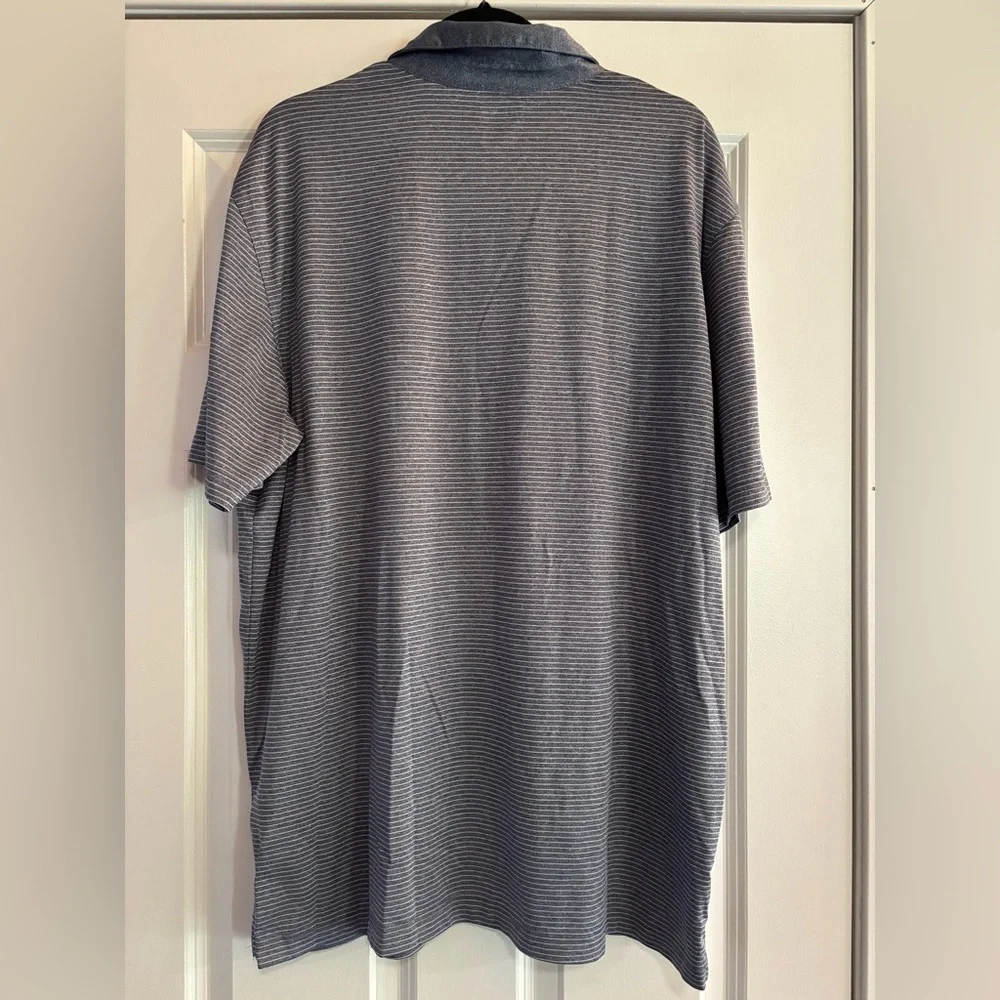 Callaway Heather Blue Striped Polo Shirt, size XL - Picture 5 of 5